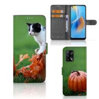 OPPO A74 4G | Telefoonhoesje | Met pasjeshouder | Kitten