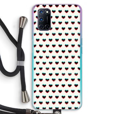 Hartjes: Oppo A92 Transparant Hoesje met koord
