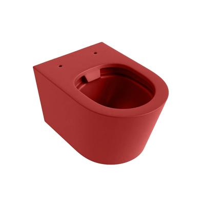 Wandcloset Mondiaz Lavie | 53 cm | Zonder spoelrand | Single fire | Excl.Toiletzitting | Keramiek | Fire (rood)