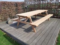 Douglas picknicktafel klein | Duurzaam Douglas hout 250 cm Gemonteerd - thumbnail