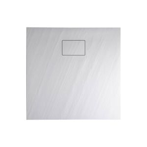 Douchebak Gegoten Marmer Sapho Acora 90x90x3.5 cm Vierkant Steen Wit