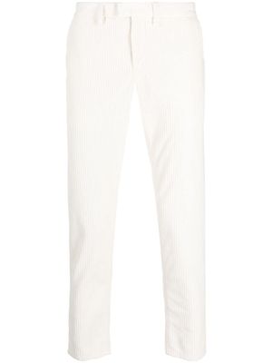 DONDUP pantalon nervuré à coupe fuselée - Blanc