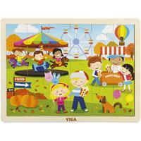 VIGA seizoenen houten puzzel, de seizoenen, herfst, afm 30x22,5 cm, 24 delen, 1 stuk