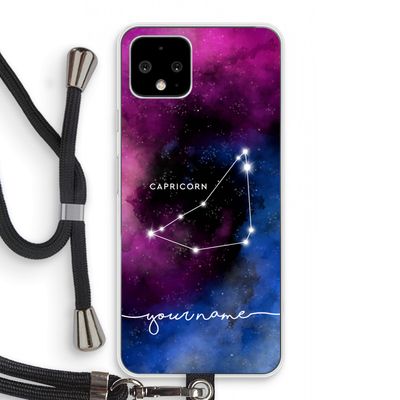 Sterrenbeeld - Donker: Pixel 4 Transparant Hoesje met koord