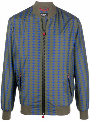 Kiton veste zippée à motif géométrique - Vert
