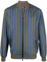 Kiton veste zippée à motif géométrique - Vert - thumbnail