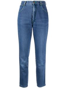 Saint Laurent Pre-Owned jean cigarette à taille haute (années 1990-2000) - Bleu