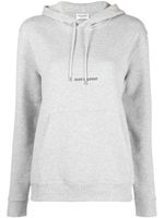 Saint Laurent hoodie à logo brodé - Gris - thumbnail