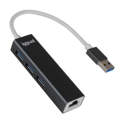 USB-HUB iggual IGG319260 Zwart Grijs