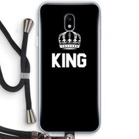 King zwart: Samsung Galaxy J3 (2017) Transparant Hoesje met koord