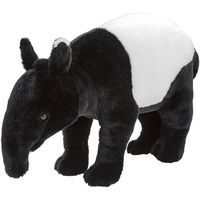 Zwart/witte tapirs knuffels 26 cm knuffeldieren   - - thumbnail