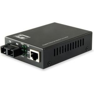 LevelOne GVT-2002 netwerk media converter 1000 Mbit/s 1310 nm Single-mode Zwart