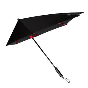 IMPLIVA ST-12-RED paraplu Zwart, Rood Glasvezel Polyester Volledig formaat