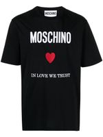 Moschino t-shirt en coton à logo brodé - Noir - thumbnail