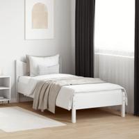 Bedframe zonder matras massief grenenhout wit 90x200 cm