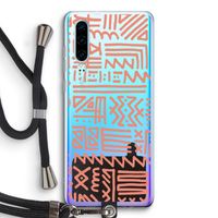 Marrakech Pink: Huawei P30 Transparant Hoesje met koord