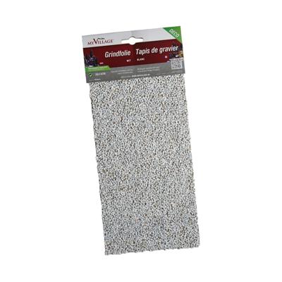 Grindmat 30x14 cm wit seizoensdecoratie - My village