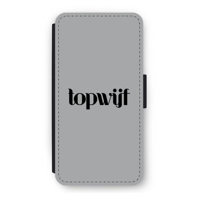 Topwijf Grijs Zwart: iPhone 12 Pro Flip Hoesje