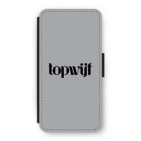 Topwijf Grijs Zwart: iPhone 12 Pro Flip Hoesje