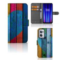 OnePlus Nord CE 2 | Book Style Case | Wood Heart - Cadeau voor je Vriend