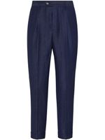 Brunello Cucinelli pantalon fuselé à taille haute - Bleu