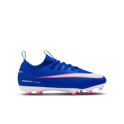 Nike Zoom Mercurial Vapor 16 Academy Gras / Kunstgras Voetbalschoenen (MG) Kids Blauw Wit Felroze Nike Zoom Mercurial Vapor 16 Academy Gras / Kunstgras Voetbalschoenen (MG) Kids Blauw Wit Felroze