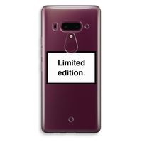 Limited edition: HTC U12+ Transparant Hoesje