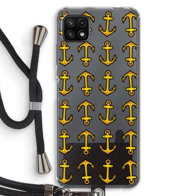 Musketon Anchor: Samsung Galaxy A22 5G Transparant Hoesje met koord