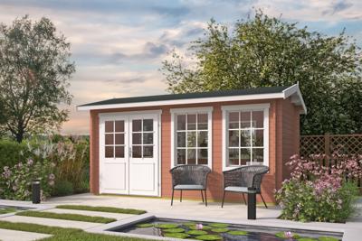 Blokhut - Tuinhuis Shannon | 40 mm | groen geïmpregneerd