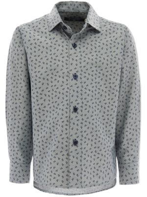 Moustache robe-chemise à imprimé pissenlit - Vert