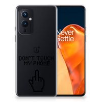 OnePlus 9 Silicone-hoesje Finger Don't Touch My Phone - thumbnail