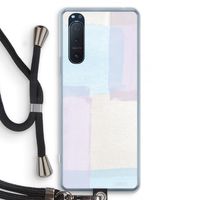 Square pastel: Sony Xperia 5 II Transparant Hoesje met koord