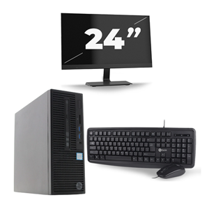 HP 280 G2 SFF - Intel Core i7-6e Generatie - 16GB RAM - 256GB SSD - Windows 11 + 1x 24 inch Monitor