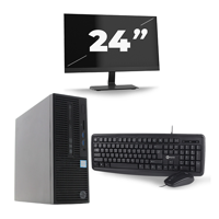 HP 280 G2 SFF - Intel Core i7-6e Generatie - 16GB RAM - 256GB SSD - Windows 11 + 1x 24 inch Monitor