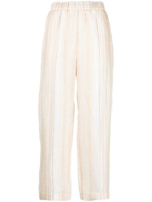 Peserico pantalon palazzo à rayures - Tons neutres