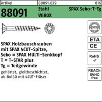 SPAX SPAX Seko-T-Tg 880910390080240 Verzonken schroeven 8 mm 240 mm T-STAR plus Staal WIROX 50 stuk(s)