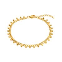 Schakelarmband gourmet met bolletjes - Stainless steel - Goud