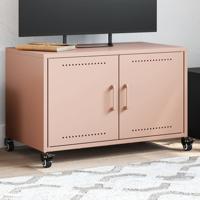 Tv-meubel 68x39x43,5 cm staal roze