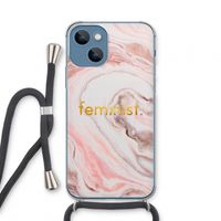 Feminist: iPhone 13 mini Transparant Hoesje met koord