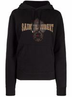 Saint Laurent hoodie à logo Empiecement - Noir