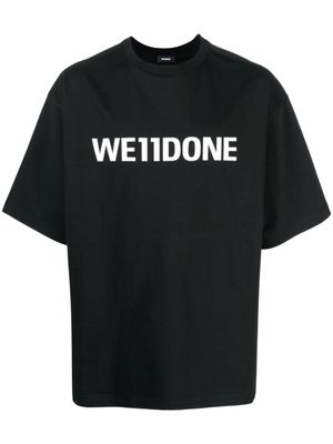 We11done t-shirt en coton à logo imprimé - Noir