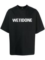 We11done t-shirt en coton à logo imprimé - Noir