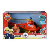 Simba - Brandweerman Sam - Wallaby Helikopter - 1 beeldje en 5 accessoires - Geluids- en lichtfunctie