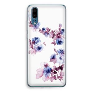 Waterverf bloemen: Huawei P20 Transparant Hoesje