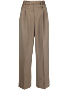 ARMARIUM pantalon de tailleur en laine à coupe ample - Marron