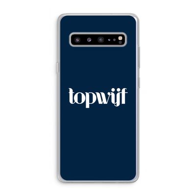 Topwijf Navy: Samsung Galaxy S10 5G Transparant Hoesje