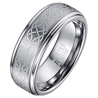 Heren ring Wolfraam Celtic Knot Brushed-21.5mm