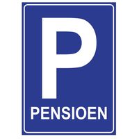 Pensioen poster feest versiering blauw 84 x 59 cm - thumbnail