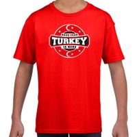 Have fear Turkey is here / Turkije supporters t-shirt rood voor kids - thumbnail