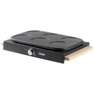DOMO DO8717P Pancake-plaat Anti-aanbaklaag, Controlelampje Zwart